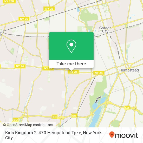 Kids Kingdom 2, 470 Hempstead Tpke map