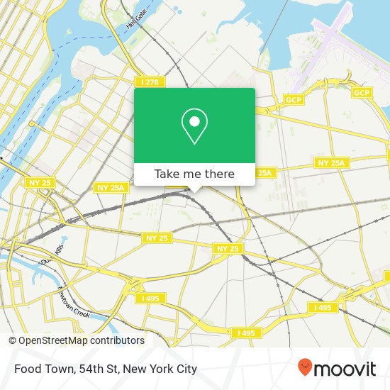 Food Town, 54th St map