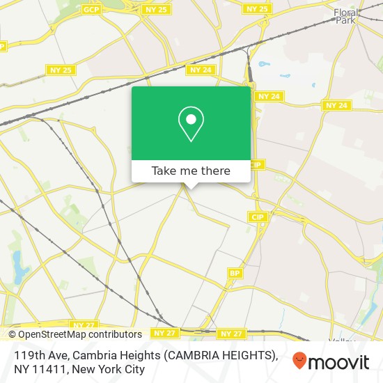 Mapa de 119th Ave, Cambria Heights (CAMBRIA HEIGHTS), NY 11411