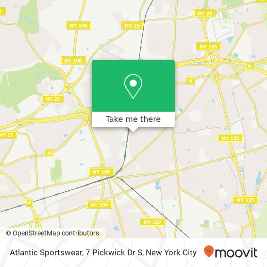 Mapa de Atlantic Sportswear, 7 Pickwick Dr S