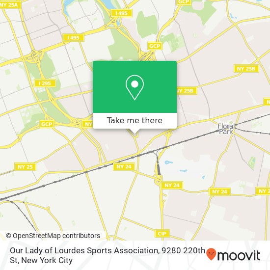 Mapa de Our Lady of Lourdes Sports Association, 9280 220th St