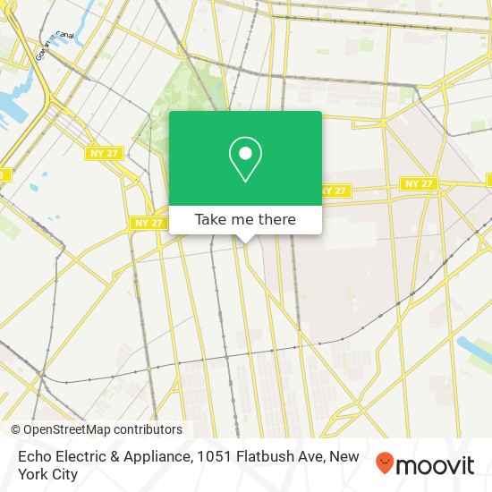 Mapa de Echo Electric & Appliance, 1051 Flatbush Ave
