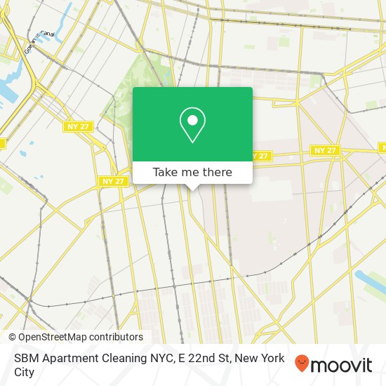 SBM Apartment Cleaning NYC, E 22nd St map