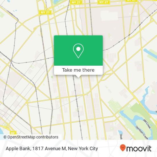 Mapa de Apple Bank, 1817 Avenue M