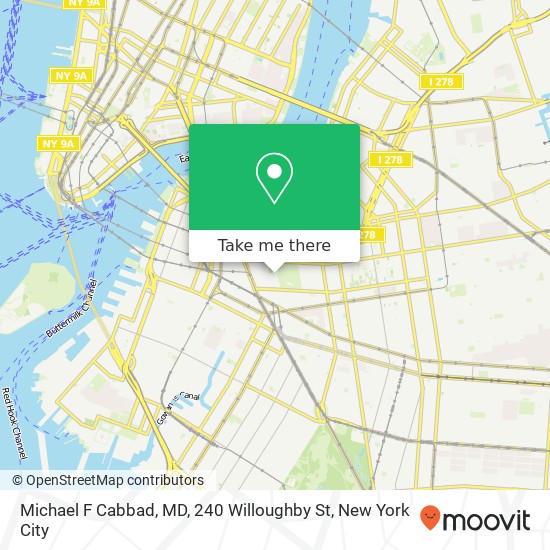 Mapa de Michael F Cabbad, MD, 240 Willoughby St