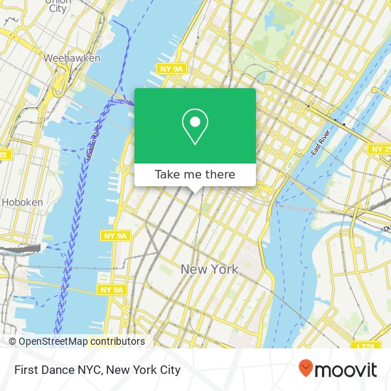 First Dance NYC map