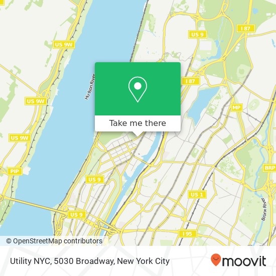 Mapa de Utility NYC, 5030 Broadway