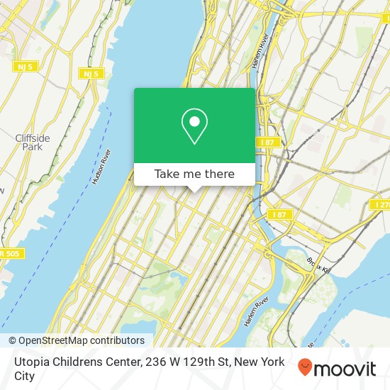 Mapa de Utopia Childrens Center, 236 W 129th St