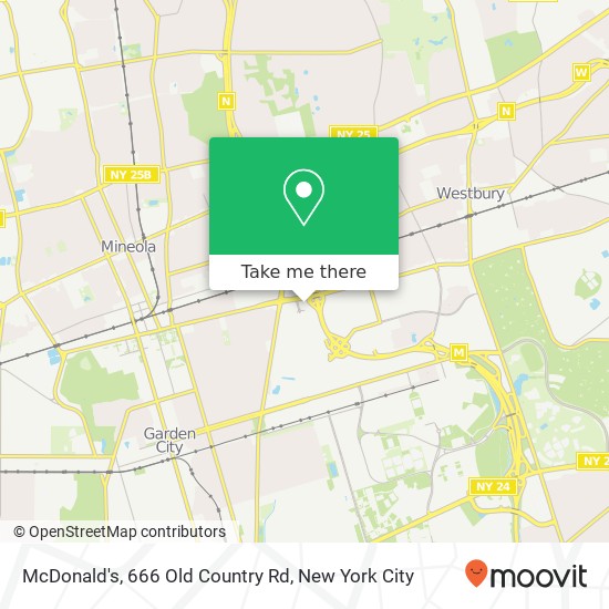 Mapa de McDonald's, 666 Old Country Rd
