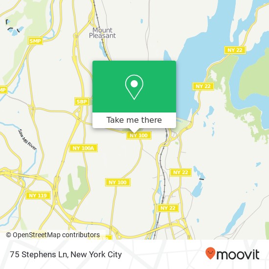 Mapa de 75 Stephens Ln, Valhalla (Greenburgh), NY 10595