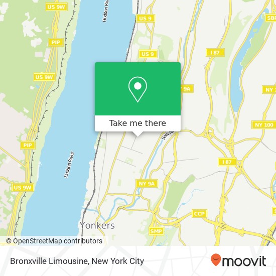 Bronxville Limousine map