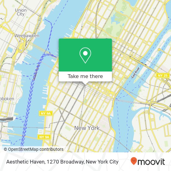 Mapa de Aesthetic Haven, 1270 Broadway