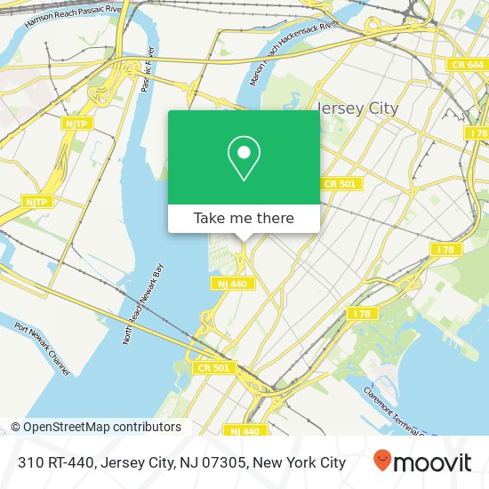 Mapa de 310 RT-440, Jersey City, NJ 07305