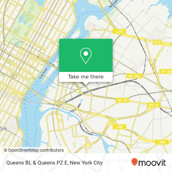 Mapa de Queens BL & Queens PZ E
