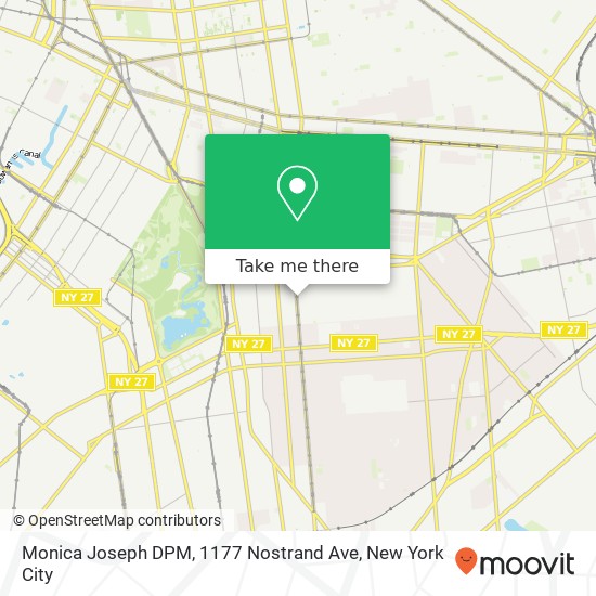 Monica Joseph DPM, 1177 Nostrand Ave map