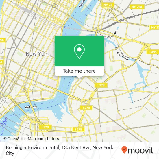 Mapa de Berninger Environmental, 135 Kent Ave