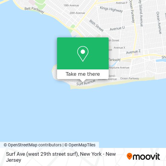 Surf Ave (west 29th street surf) map