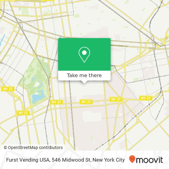 Mapa de Furst Vending USA, 546 Midwood St