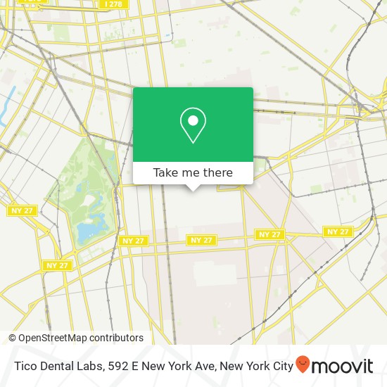 Mapa de Tico Dental Labs, 592 E New York Ave