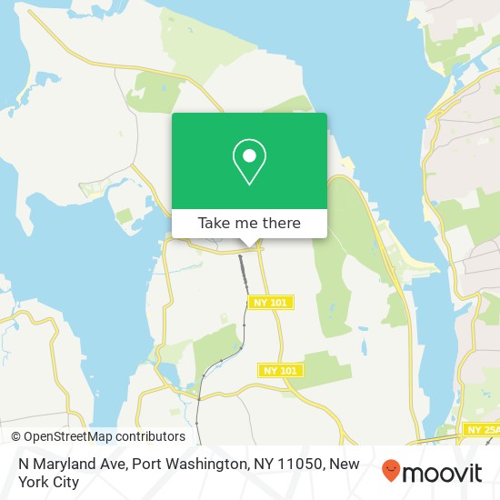 N Maryland Ave, Port Washington, NY 11050 map