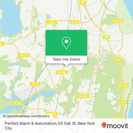 Mapa de Perfect Alarm & Automation, 65 Oak St