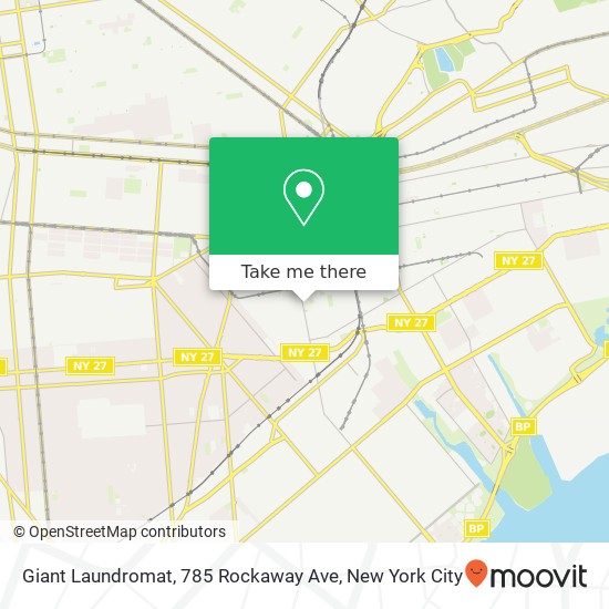 Mapa de Giant Laundromat, 785 Rockaway Ave