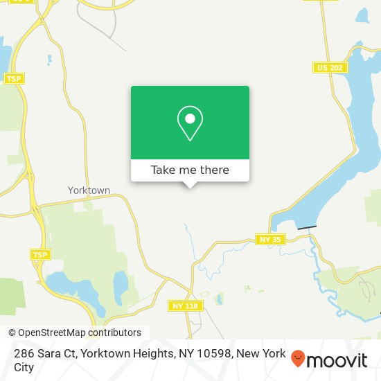 286 Sara Ct, Yorktown Heights, NY 10598 map