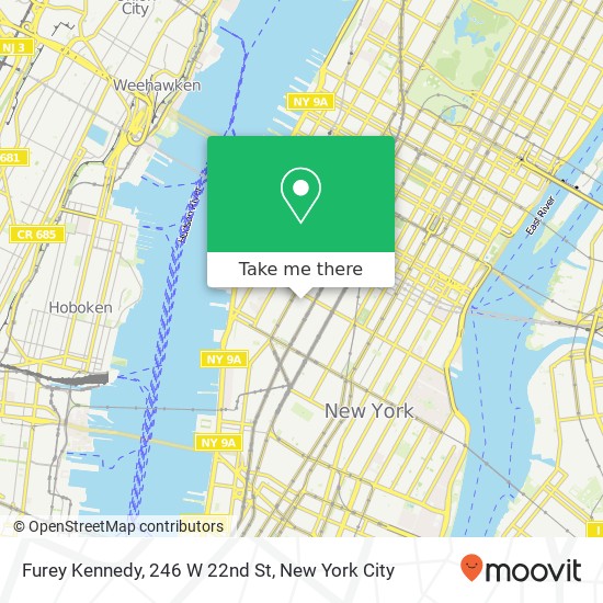 Furey Kennedy, 246 W 22nd St map