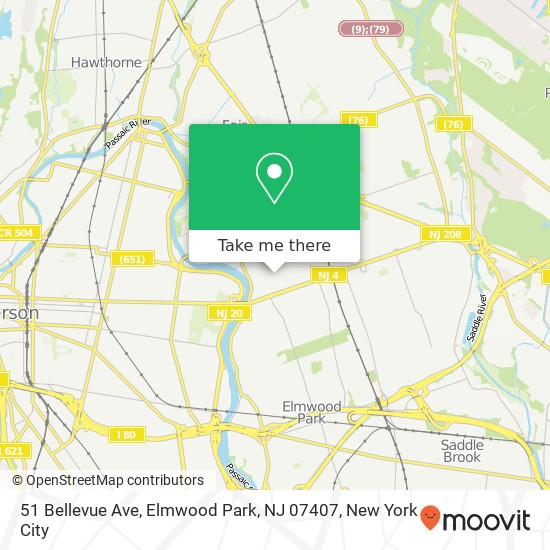 51 Bellevue Ave, Elmwood Park, NJ 07407 map