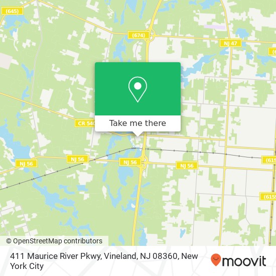 411 Maurice River Pkwy, Vineland, NJ 08360 map