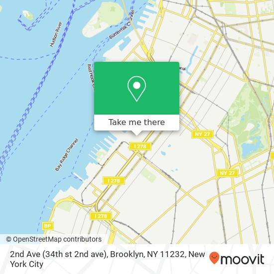 Mapa de 2nd Ave (34th st 2nd ave), Brooklyn, NY 11232