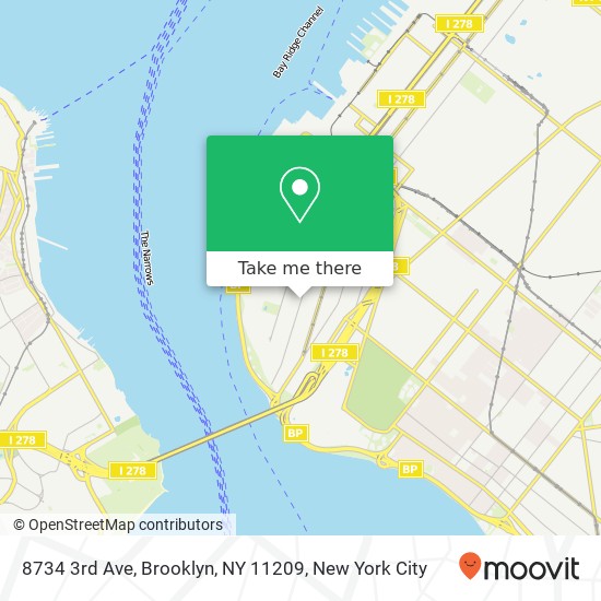 Mapa de 8734 3rd Ave, Brooklyn, NY 11209