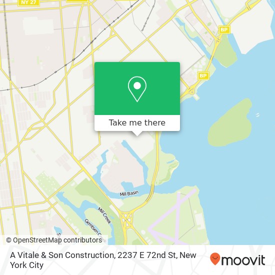 Mapa de A Vitale & Son Construction, 2237 E 72nd St