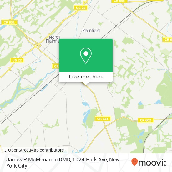 Mapa de James P McMenamin DMD, 1024 Park Ave