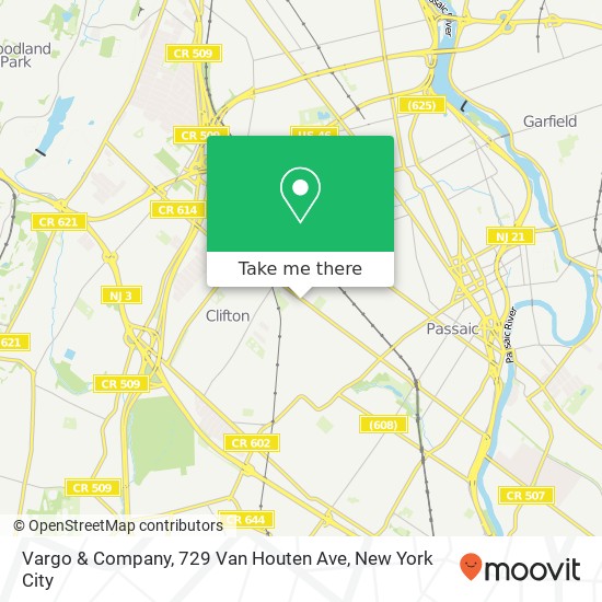 Mapa de Vargo & Company, 729 Van Houten Ave