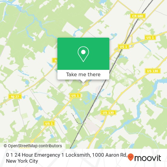 Mapa de 0 1 24 Hour Emergency 1 Locksmith, 1000 Aaron Rd