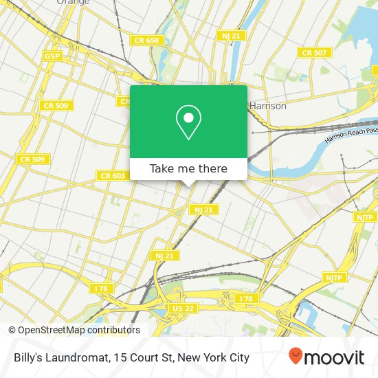 Billy's Laundromat, 15 Court St map