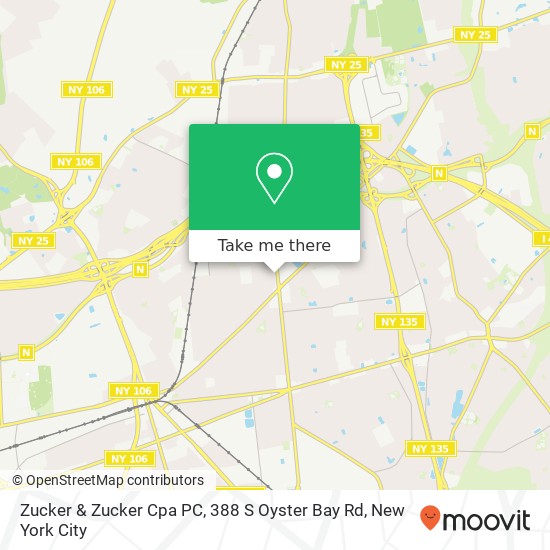 Zucker & Zucker Cpa PC, 388 S Oyster Bay Rd map