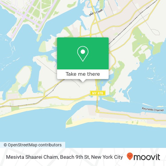 Mapa de Mesivta Shaarei Chaim, Beach 9th St