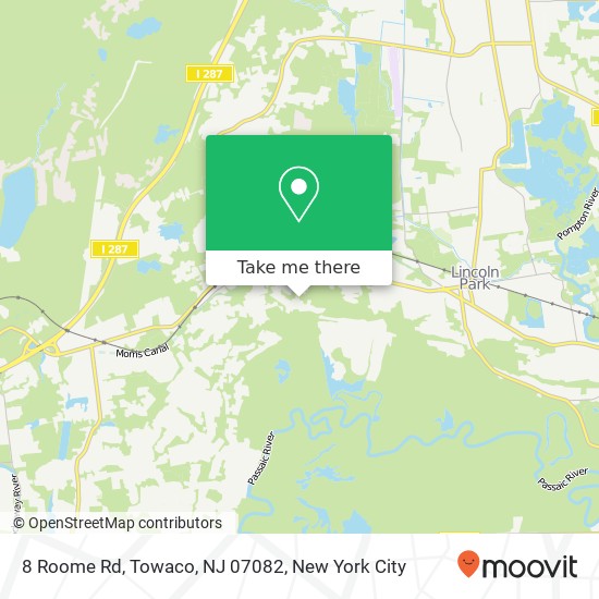 Mapa de 8 Roome Rd, Towaco, NJ 07082