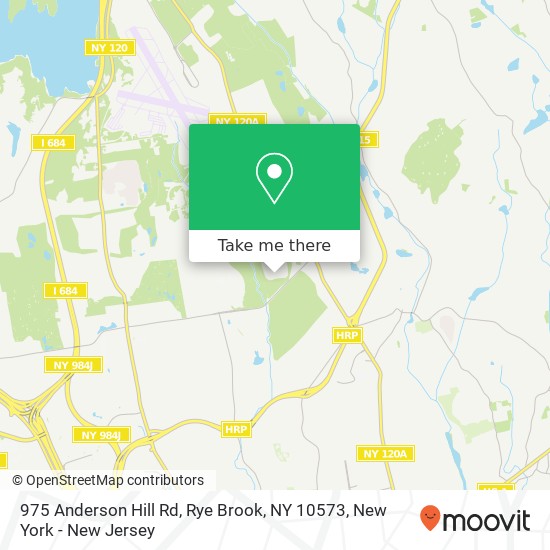 Mapa de 975 Anderson Hill Rd, Rye Brook, NY 10573