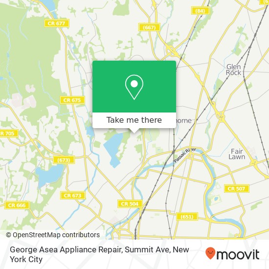 Mapa de George Asea Appliance Repair, Summit Ave