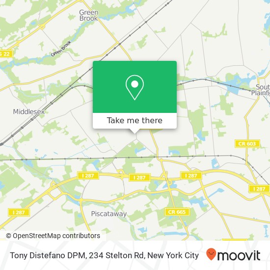 Tony Distefano DPM, 234 Stelton Rd map