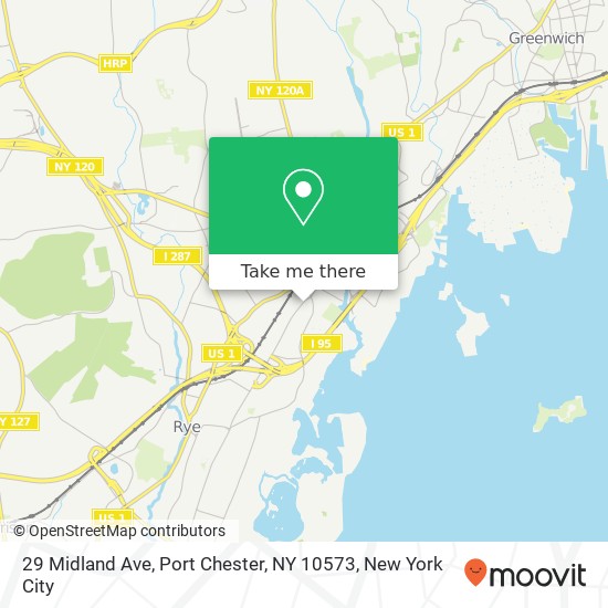 Mapa de 29 Midland Ave, Port Chester, NY 10573