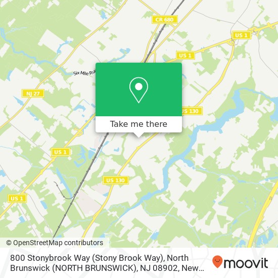 Mapa de 800 Stonybrook Way (Stony Brook Way), North Brunswick (NORTH BRUNSWICK), NJ 08902