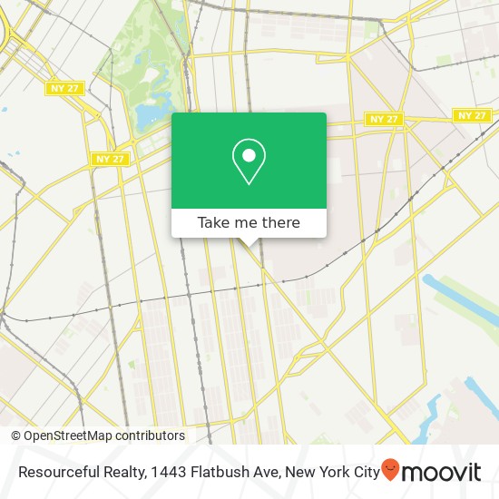 Mapa de Resourceful Realty, 1443 Flatbush Ave