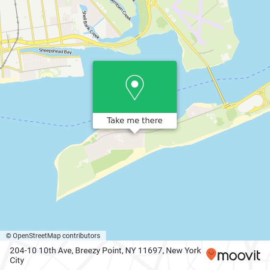 Mapa de 204-10 10th Ave, Breezy Point, NY 11697