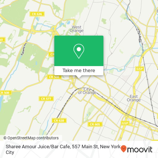Sharee Amour Juice / Bar Cafe, 557 Main St map