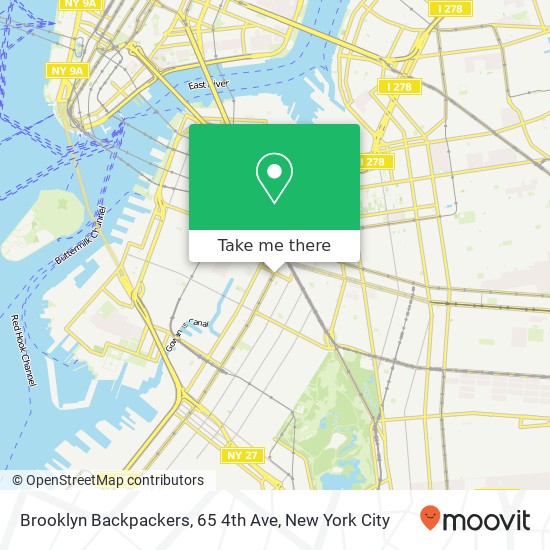 Brooklyn Backpackers, 65 4th Ave map