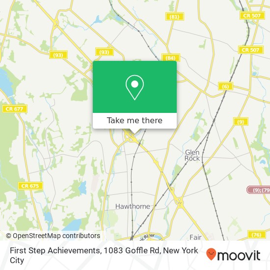 First Step Achievements, 1083 Goffle Rd map